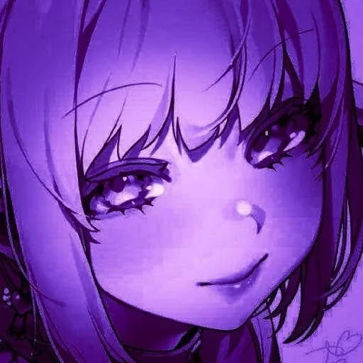 💜 Стикер «Violet (anime chan)» для Telegram
