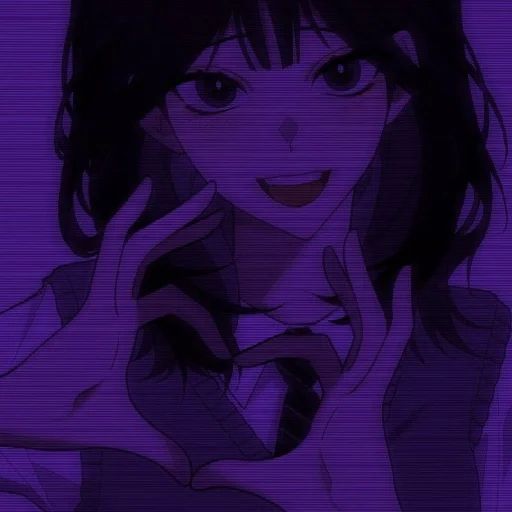 💜 Стикер «Violet (anime chan)» для Telegram