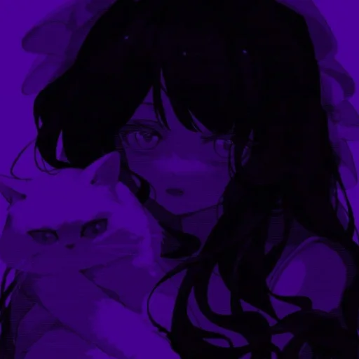 💜 Стикер «Violet (anime chan)» для Telegram