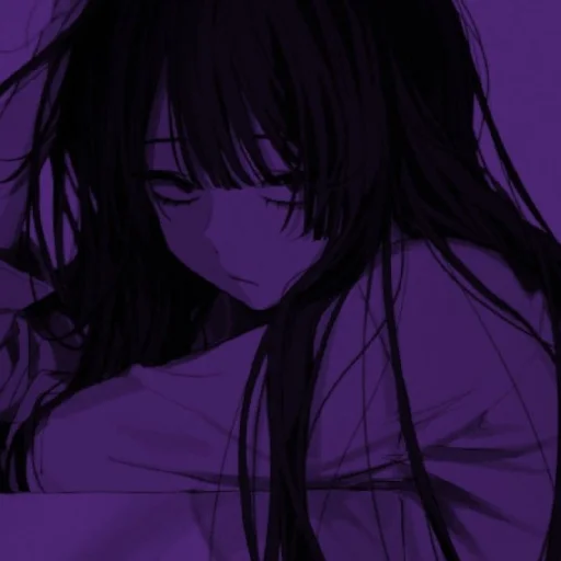 💜 Стикер «Violet (anime chan)» для Telegram