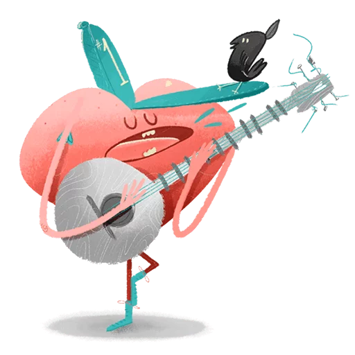 🎸 Стикер «Made With Love» для Telegram