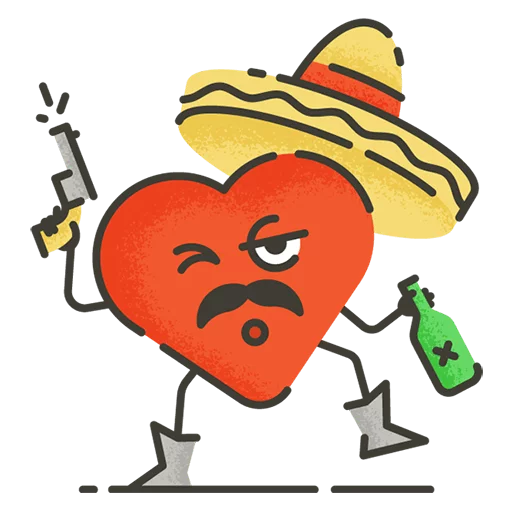 🔫 Стикер «Made With Love» для Telegram