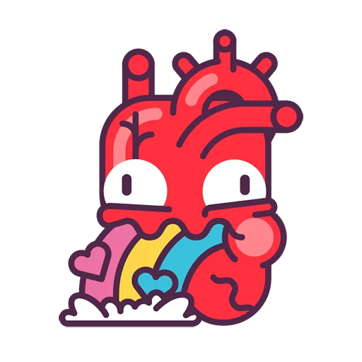 🌈 Стикер «Made With Love» для Telegram
