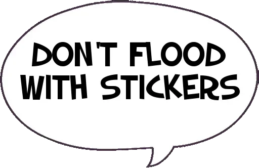 🤪 Стикер «stickers only» для Telegram