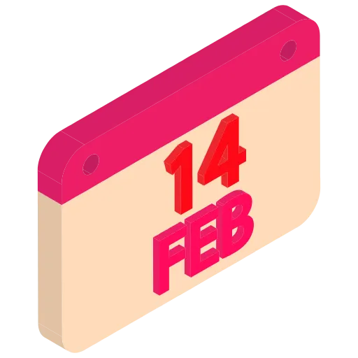 ❤️ Стикер «14 FEBRUARY» для Telegram