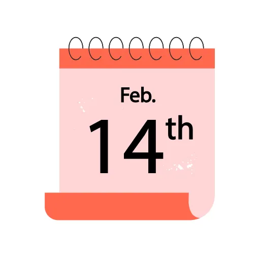 ❤️ Стикер «14 FEBRUARY» для Telegram
