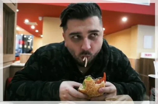 🍔 Стикер «Хард плэй/ᐠ｡ꞈ｡ᐟ» для Telegram