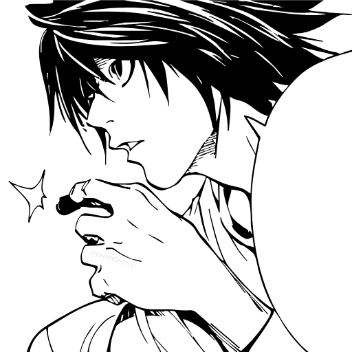 🤩 Эмодзи «⠀⠀ ⠀ Тетрадь смерти» для Telegram