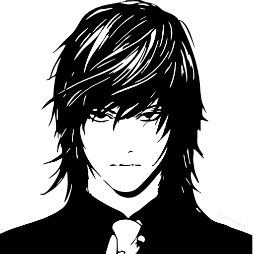 🤩 Эмодзи «⠀⠀ ⠀ Тетрадь смерти» для Telegram
