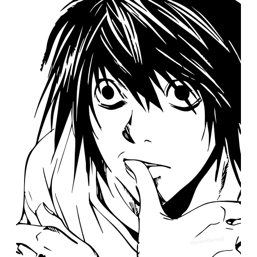🤩 Эмодзи «⠀⠀ ⠀ Тетрадь смерти» для Telegram