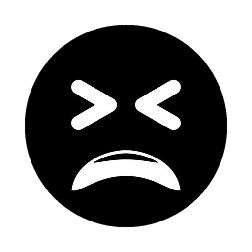 😣 Стикер «Black emojis» для Telegram