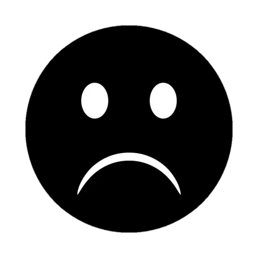 ☹️ Стикер «Black emojis» для Telegram