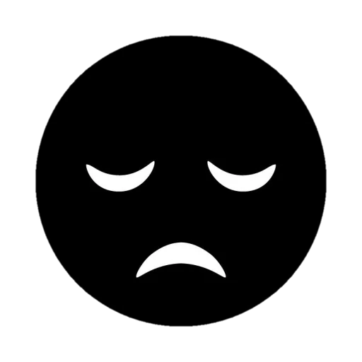 😞 Стикер «Black emojis» для Telegram