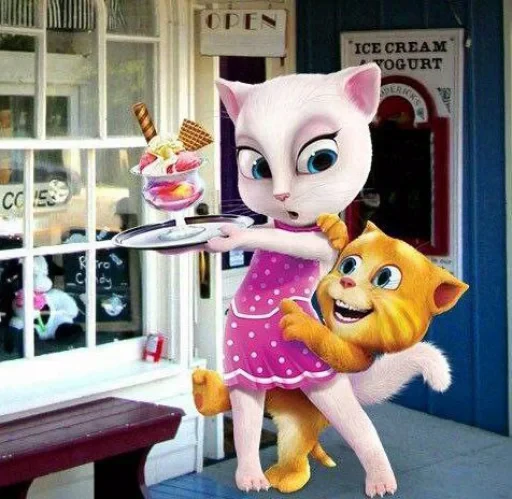 🤩 Стикер «Talking Angela» для Telegram