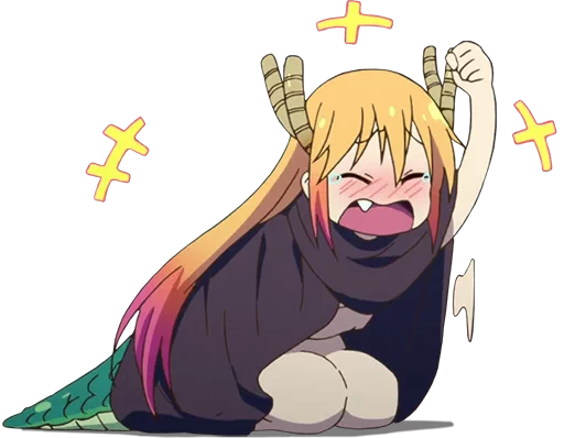 😂 Стикер «Tooru Kobayashisan Chi no Maid Dragon» для Telegram