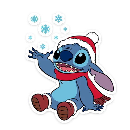 ❄️ Стикер «Стич и Новый год» для Telegram
