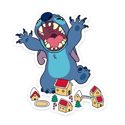 🍩 Стикер «Стич и Новый год» для Telegram