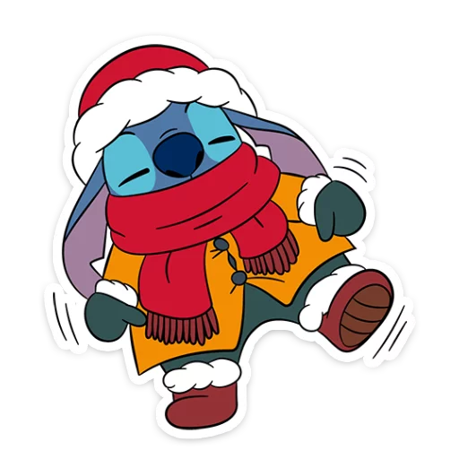 🧶 Стикер «Стич и Новый год» для Telegram