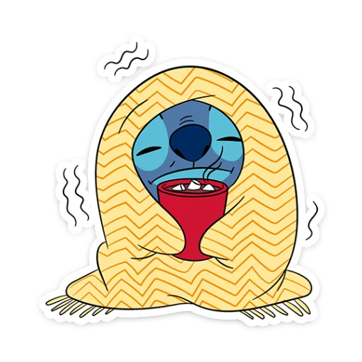 ☕️ Стикер «Стич и Новый год» для Telegram