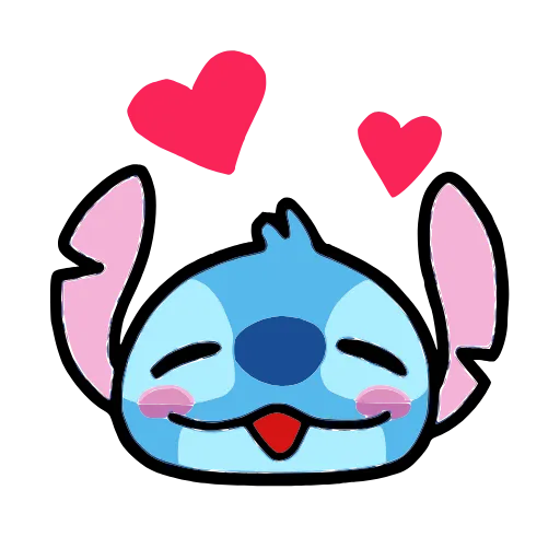 🥰 Стикер «Stitch and Angel» для Telegram