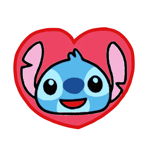 ❤️ Стикер «Stitch and Angel» для Telegram