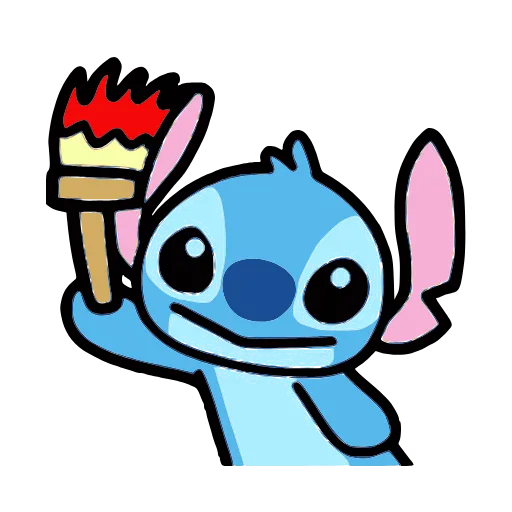 🧑‍🎨 Стикер «Stitch and Angel» для Telegram