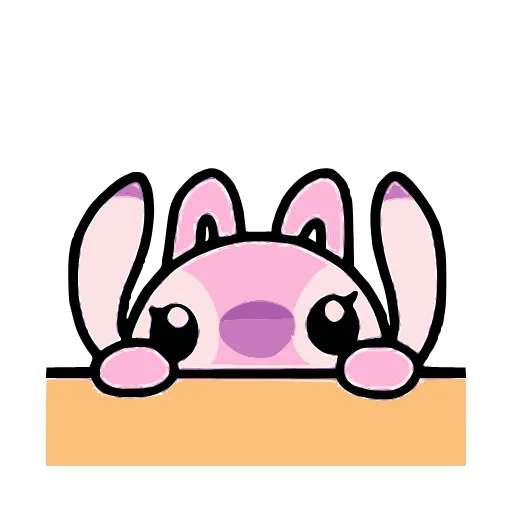👀 Стикер «Stitch and Angel» для Telegram