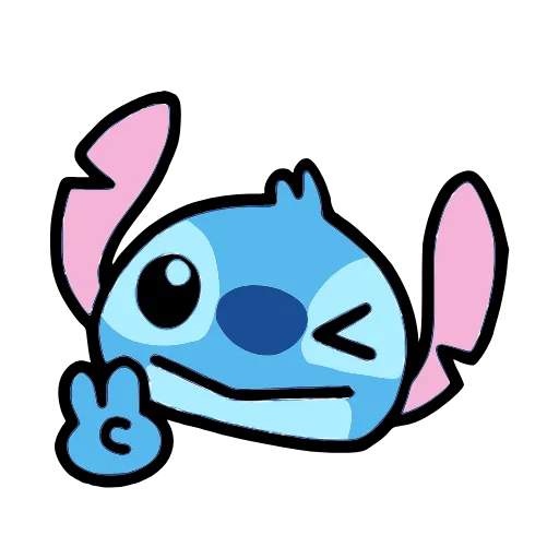 ✌️ Стикер «Stitch and Angel» для Telegram