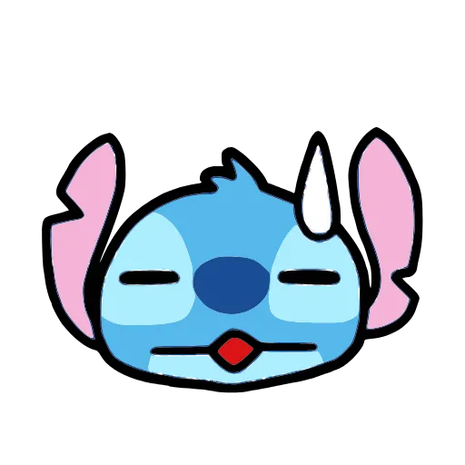 😓 Стикер «Stitch and Angel» для Telegram