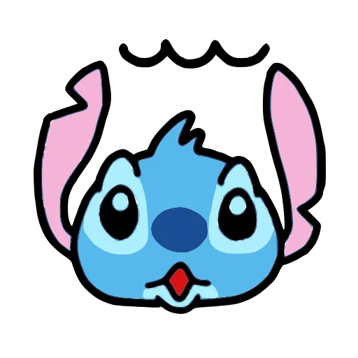 😮 Стикер «Stitch and Angel» для Telegram