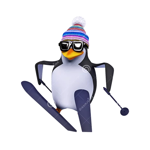 ⛷ Стикер «Dank 3d stock penguins» для Telegram