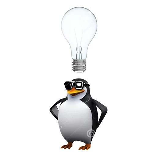 💡 Стикер «Dank 3d stock penguins» для Telegram