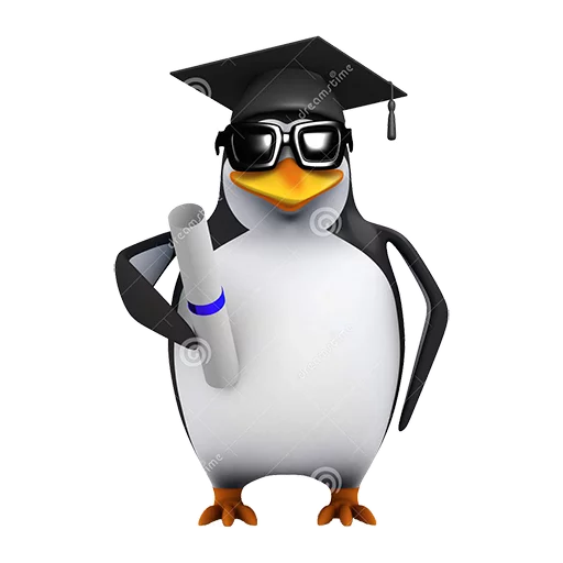 🎓 Стикер «Dank 3d stock penguins» для Telegram