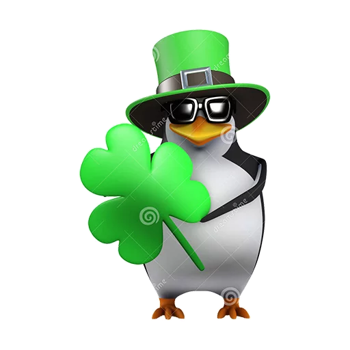 🍀 Стикер «Dank 3d stock penguins» для Telegram