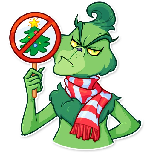 🙅‍♂️ Стикер «Grinch» для Telegram