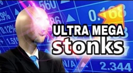 🗿 Стикер «Stonks» для Telegram