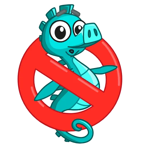 🙅‍♀️ Стикер «морской конек» для Telegram