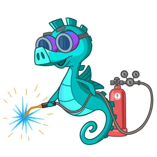 🎇 Стикер «морской конек» для Telegram