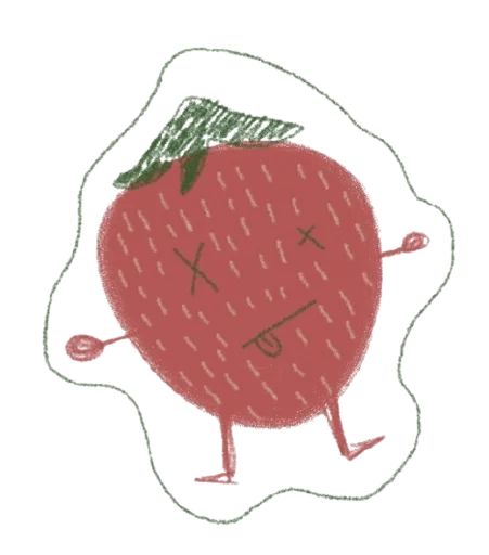 Стикерпак клубника для Telegram