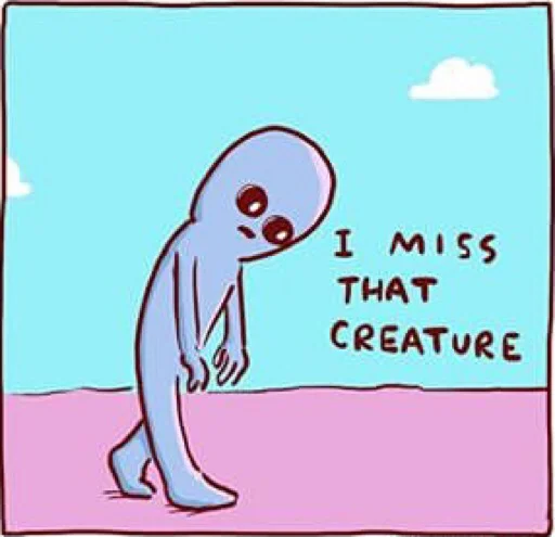 ☹️ Стикер «Strange Planet» для Telegram