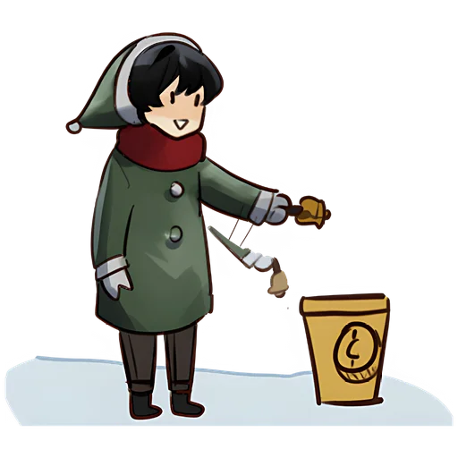 🚮 Стикер «Странное Рождество» для Telegram