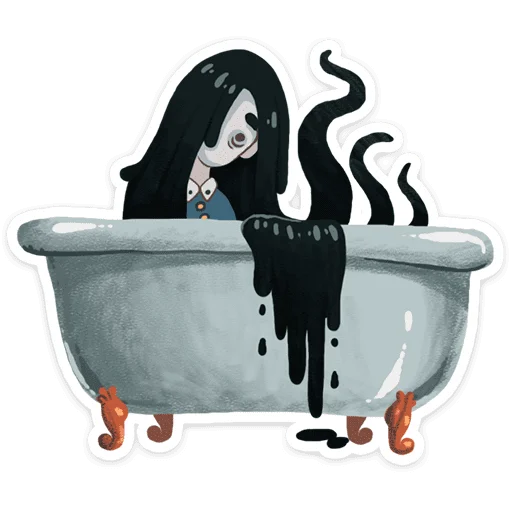 🛀 Стикер «Страшилки» для Telegram