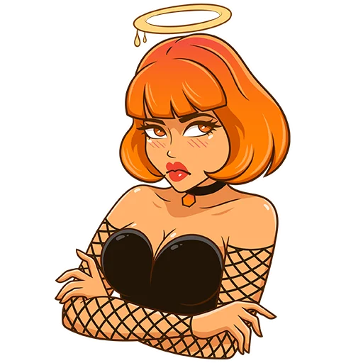 😒 Стикер «Chili Devil & Honey Angel» для Telegram