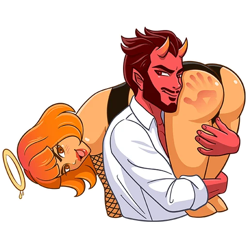 👋 Стикер «Chili Devil & Honey Angel» для Telegram