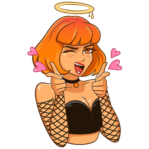 😍 Стикер «Chili Devil & Honey Angel» для Telegram