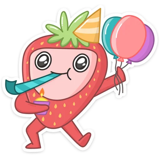 🥳 Стикер «Клубничка» для Telegram