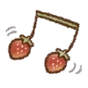 Стикер 15 Strawberry and rabbit