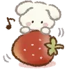 Стикер 14 Strawberry and rabbit