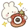 Стикер 25 Strawberry and rabbit