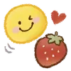 Стикер 12 Strawberry and rabbit